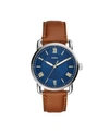 Fossil Men's Copeland Brown Leather Strap Watch 42mm In Brown