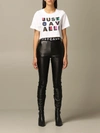 JUST CAVALLI CROPPED T-SHIRT WITH LUREX LOGO,11443070