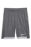 Nike Kids' Big Boys Dri-fit Trophy Training Shorts, Extended Sizes In Grey