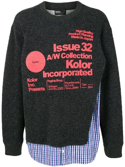 Kolor Graphic Print Sweatshirt In Grey