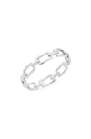 Bony Levy 14k Gold Link Stacking Ring In White Gold