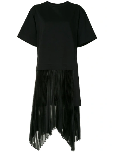 Juunj Pleated Detail Dress In Black