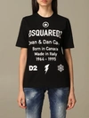 DSQUARED2 CREW NECK T-SHIRT WITH LOGO PRINT,11443399