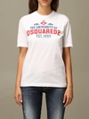 DSQUARED2 CREW NECK T-SHIRT WITH UNIVERSITY PRINT,11443400