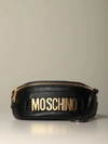 MOSCHINO COUTURE LEATHER BELT BAG WITH LOGO,11443360