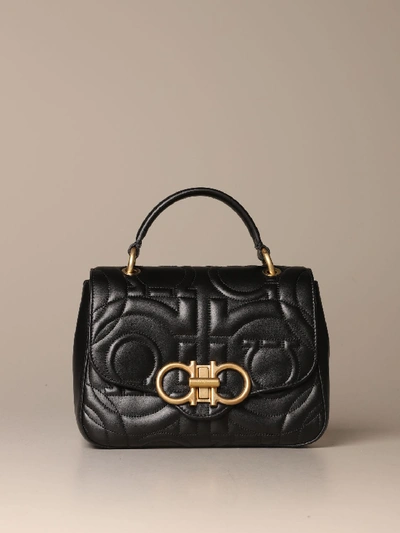 Ferragamo Handbag In Matelass&eacute; In Black