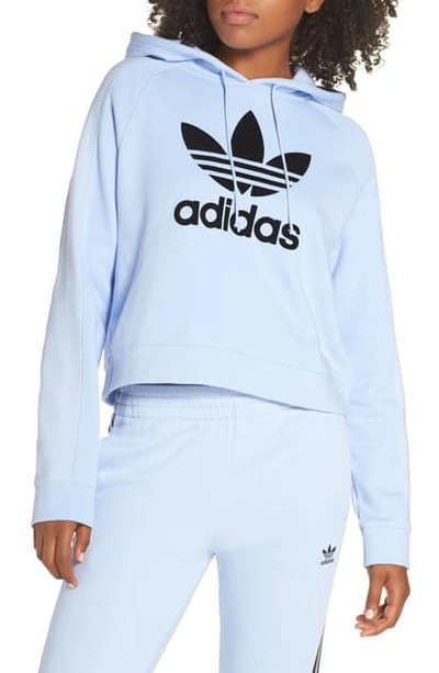 Adidas Originals Crop Hoodie In Periwinkle