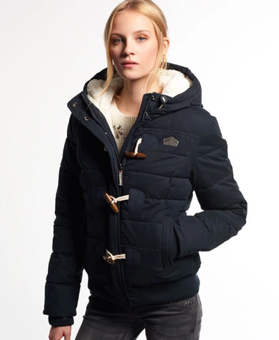 Superdry Microfibre Toggle Puffer Jacket In Dark Blue | ModeSens