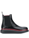 Alexander Mcqueen Chunky Sole Chelsea Boots In Black