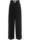 MIU MIU EMBELLISHED-BUCKLE TROUSERS