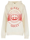 GUCCI GUCCI LOGO PRINT HOODIE