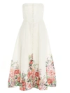 ZIMMERMANN ZIMMERMANN BELLITUDE BUSTIER MIDI DRESS