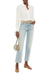 MOTHER FADED HIGH-RISE STRAIGHT-LEG JEANS,3074457345623910658