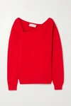 CHRISTOPHER KANE ASYMMETRIC WOOL AND CASHMERE-BLEND SWEATER