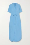 USISI SISTER TOSCA BELTED LINEN-BLEND MIDI DRESS