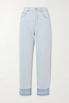 LOEWE FRAYED HIGH-RISE STRAIGHT-LEG JEANS