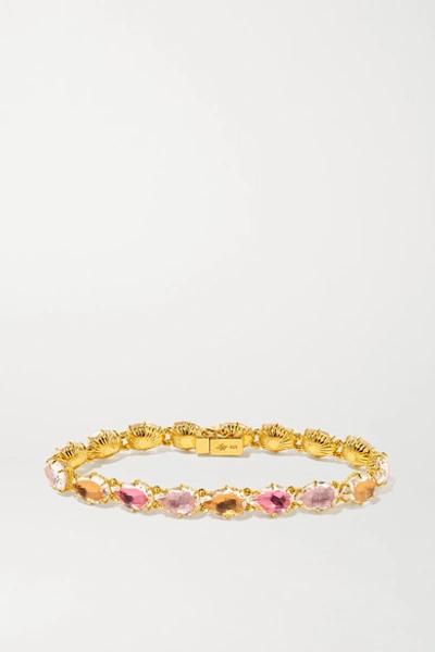 Larkspur & Hawk Caterina 18-karat Gold-dipped Quartz Bracelet