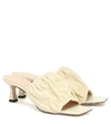 Wandler Ava Kitten Leather Mules In White