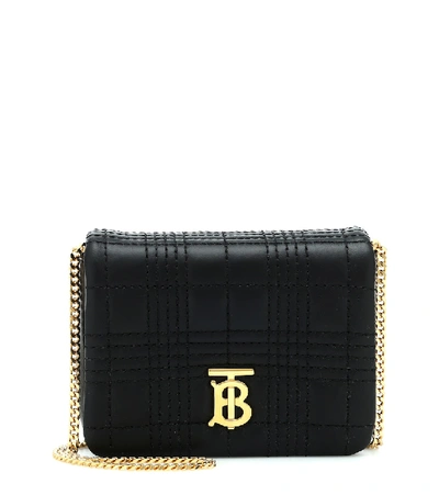 Burberry Lola Mini Leather Shoulder Bag In Black