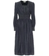 FENDI COTTON-CHAMBRAY MIDI DRESS,P00491781