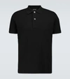 Tom Ford Black Short-sleeves Polo In Cotton Piquet Jersey Man In Black