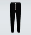 GUCCI RELAXED-FIT VELOUR SWEATPANTS,P00491256