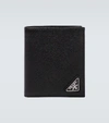 Prada Saffiano Leather Billfold Wallet In Black