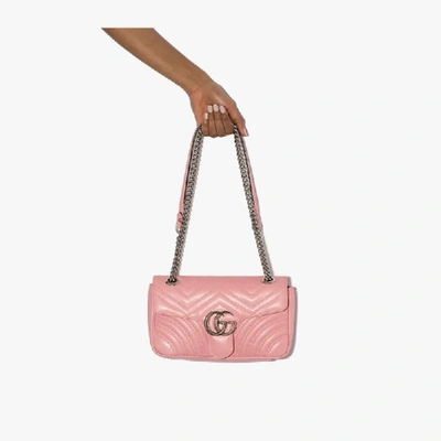 Gucci Pink Marmont Small Leather Shoulder Bag