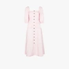 GANNI PINK FLARED BUTTON-UP DRESS,F4775RipstopCottonChino15112546