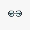 Gucci Black Oversized Hexagonal Sunglasses