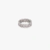 Suzanne Kalan 18k White Gold Fireworks Short Stack Diamond Ring In Metallic