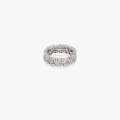 SUZANNE KALAN 18K WHITE GOLD FIREWORKS SHORT STACK DIAMOND RING,BAR281WG14849805