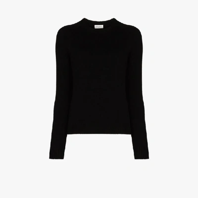 Saint Laurent Black Ribbed Cashmere Sweater