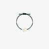 Yvonne Léon 9k Yellow Gold Palm Tree Diamond Bracelet In Green