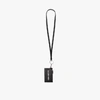 Balenciaga Black Logo Print Leather Card Holder In Black