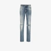 GIVENCHY DISTRESSED STRAIGHT LEG JEANS,BM50MY50JE15277581