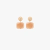 APPLES & FIGS GOLD-PLATED MOONSTONE PEACHY SUNSET EARRINGS,03EARPEACHSUNSPMS15350615