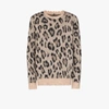 R13 LEOPARD PRINT INTARSIA SWEATER