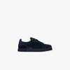 Christian Louboutin Louis Junior Spike-embellished Suede Trainers In Blue