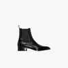 CHRISTIAN LOUBOUTIN BLACK SAMSON LEATHER CHELSEA BOOTS,320043014928937