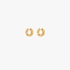 All Blues Women's Almost Earrings Thick Carved Vermeil In Gold