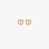 Ferragamo Gancini Crystal-embellished Earrings In Gold