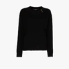 VERSACE DISTRESSED EFFECT WOOL SWEATER