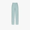 GIVENCHY BLUE TAILORED WIDE LEG WOOL TROUSERS,BW50M512JF15337341