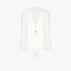 ROLAND MOURET WHITE FERTO DRAPED SINGLE-BREASTED BLAZER,PW20S0965F224115171719