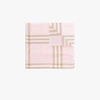Burberry Check Pattern Wool Silk Blend Scarf In Pink