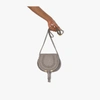 Chloé Marcie Small Crossbody Bag In Grained Calfskin In Grey