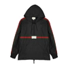 GUCCI BLACK HALF-ZIP COATED COTTON JACKET,3389713