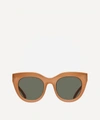 Le Specs Air Heart Cat-eye Acetate And Gold-tone Sunglasses In Caramel