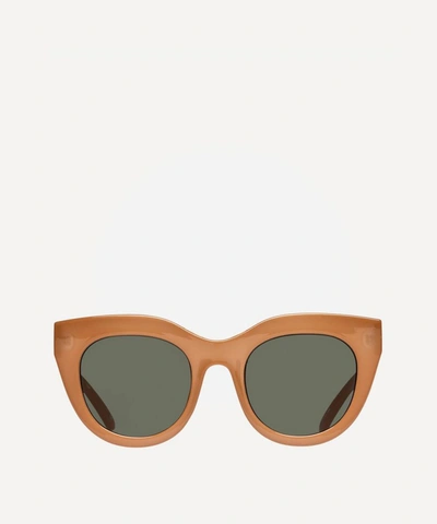 Le Specs Air Heart Cat-eye Acetate And Gold-tone Sunglasses In Brown